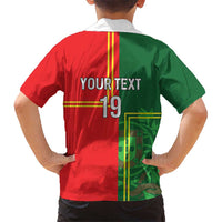Custom Portugal Football Hawaiian Shirt Coat of Arms Line Art Style - Wonder Print Shop