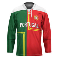 Custom Portugal Football Hockey Jersey Coat of Arms Line Art Style - Wonder Print Shop