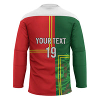 Custom Portugal Football Hockey Jersey Coat of Arms Line Art Style - Wonder Print Shop