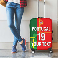 Custom Portugal Football Luggage Cover Coat of Arms Line Art Style - Wonder Print Shop