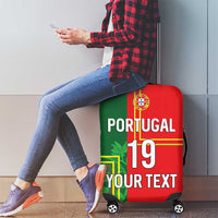 Custom Portugal Football Luggage Cover Coat of Arms Line Art Style - Wonder Print Shop