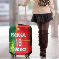 Custom Portugal Football Luggage Cover Coat of Arms Line Art Style - Wonder Print Shop
