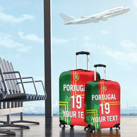 Custom Portugal Football Luggage Cover Coat of Arms Line Art Style - Wonder Print Shop