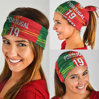 Custom Portugal Football Neck Gaiter Coat of Arms Line Art Style - Wonder Print Shop