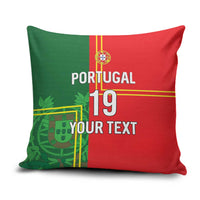 Custom Portugal Football Pillow Cover Coat of Arms Line Art Style - Wonder Print Shop