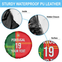 Custom Portugal Football Spare Tire Cover Coat of Arms Line Art Style - Wonder Print Shop