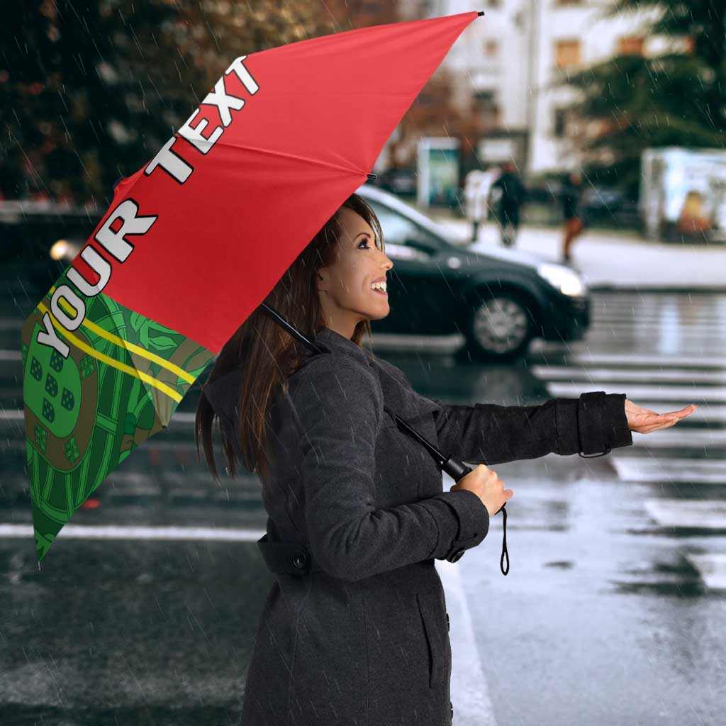 Custom Portugal Football Umbrella Coat of Arms Line Art Style - Wonder Print Shop