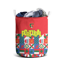 Portugal Football Laundry Basket Patchwork National Flag Design - Wonder Print Shop
