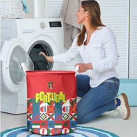 Portugal Football Laundry Basket Patchwork National Flag Design - Wonder Print Shop