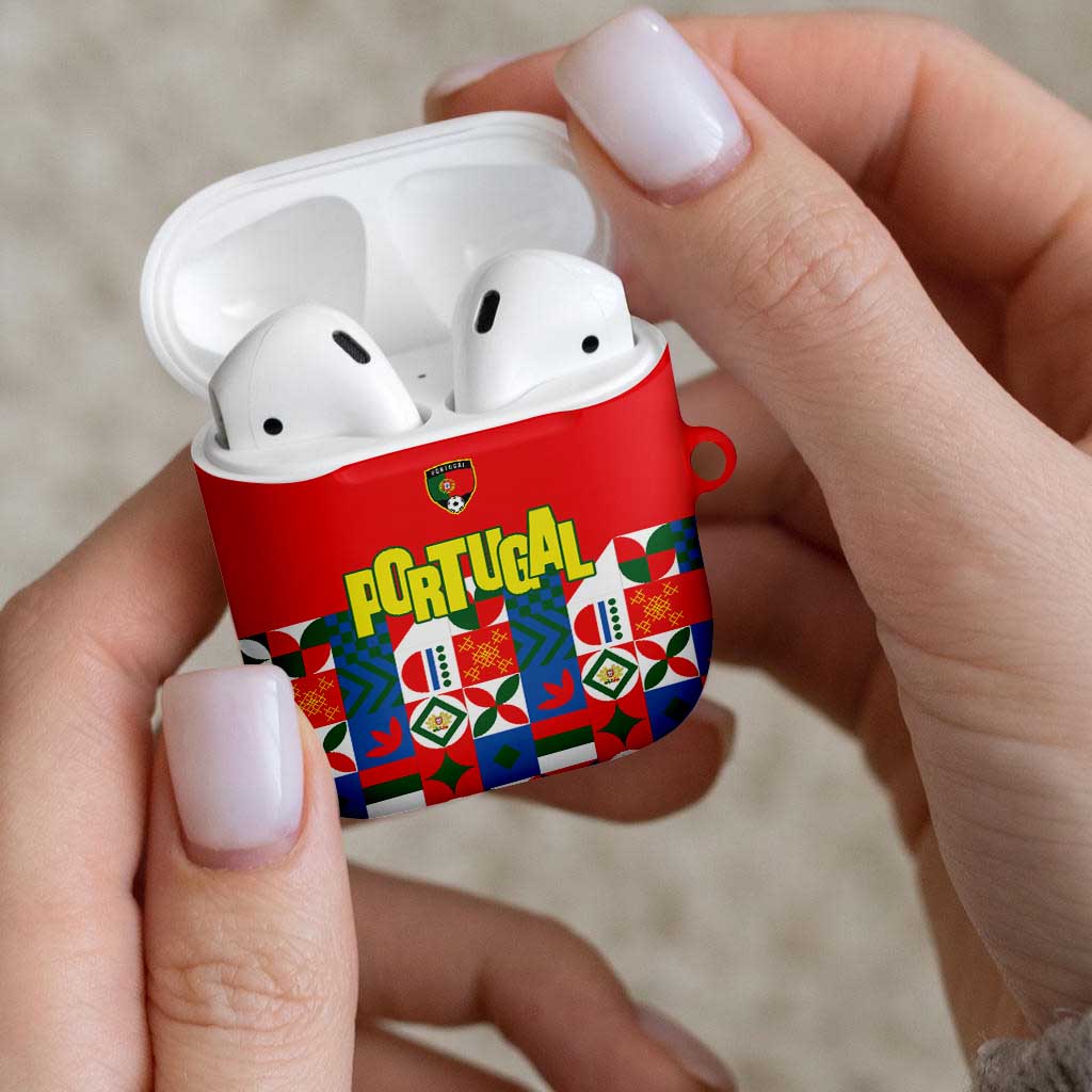 Portugal Football AirPods Case Patchwork National Flag Design - Wonder Print Shop