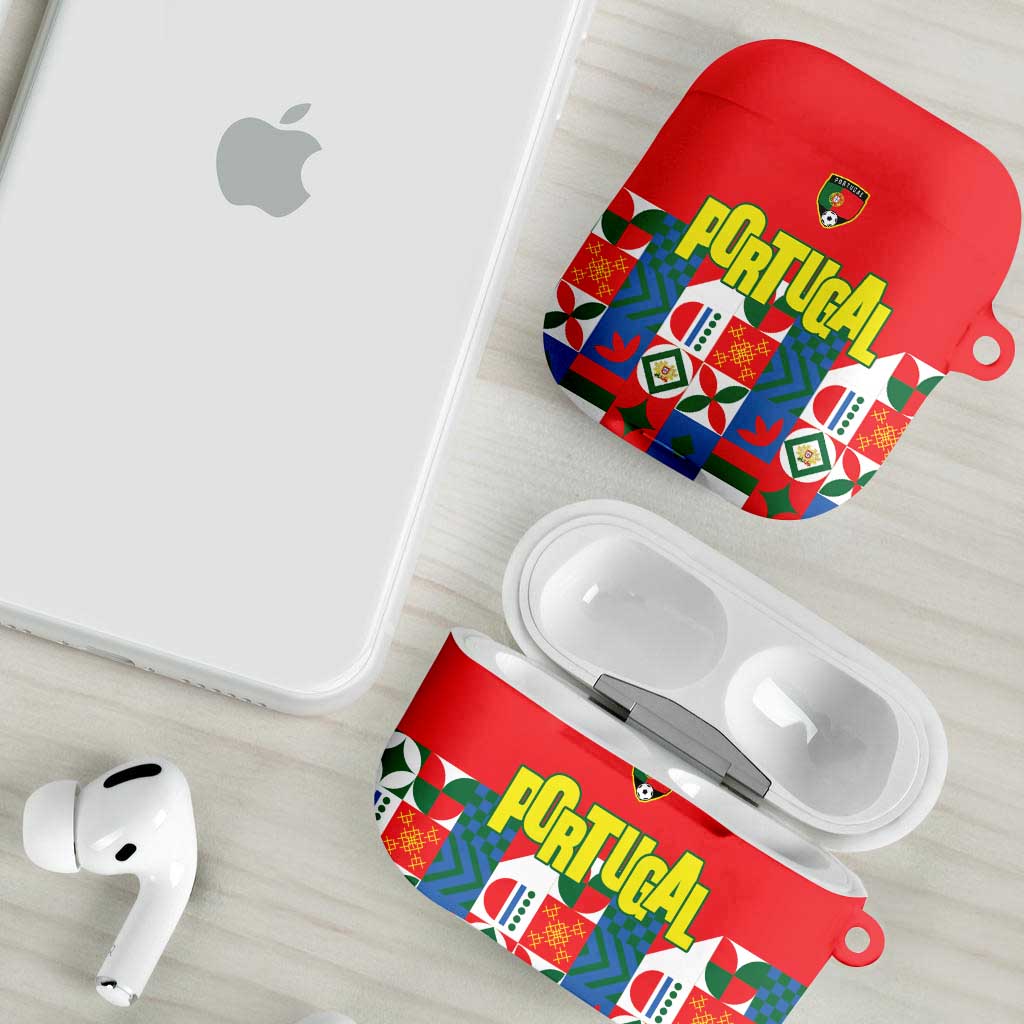 Portugal Football AirPods Case Patchwork National Flag Design - Wonder Print Shop