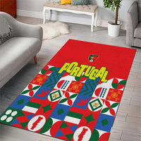 Portugal Football Area Rug Patchwork National Flag Design - Wonder Print Shop