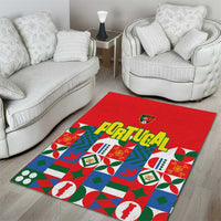 Portugal Football Area Rug Patchwork National Flag Design - Wonder Print Shop