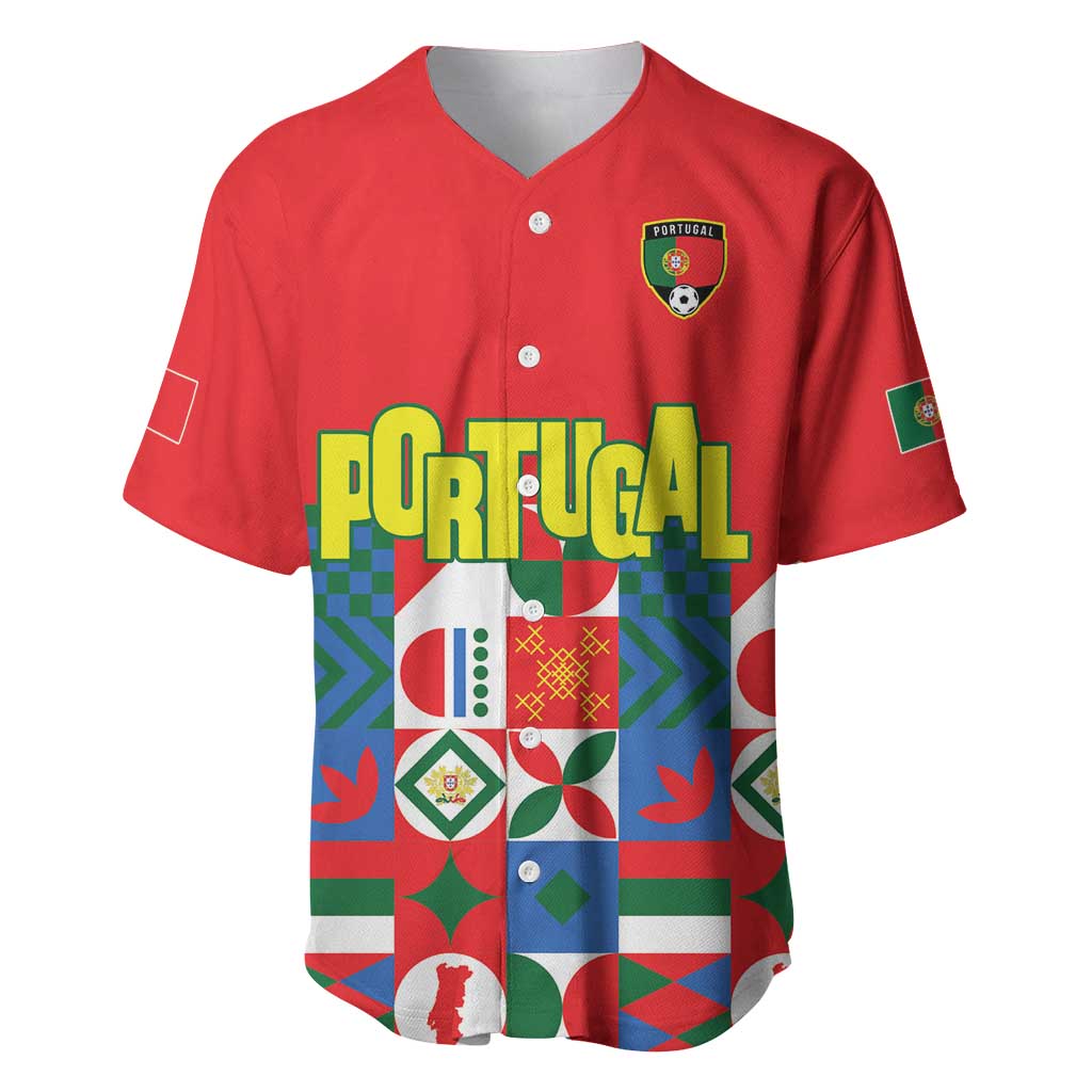 Portugal Football Baseball Jersey Patchwork National Flag Design - Wonder Print Shop