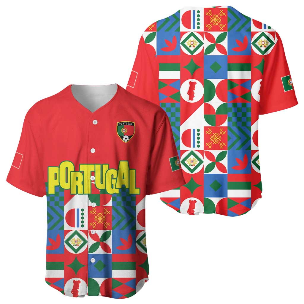 Portugal Football Baseball Jersey Patchwork National Flag Design - Wonder Print Shop