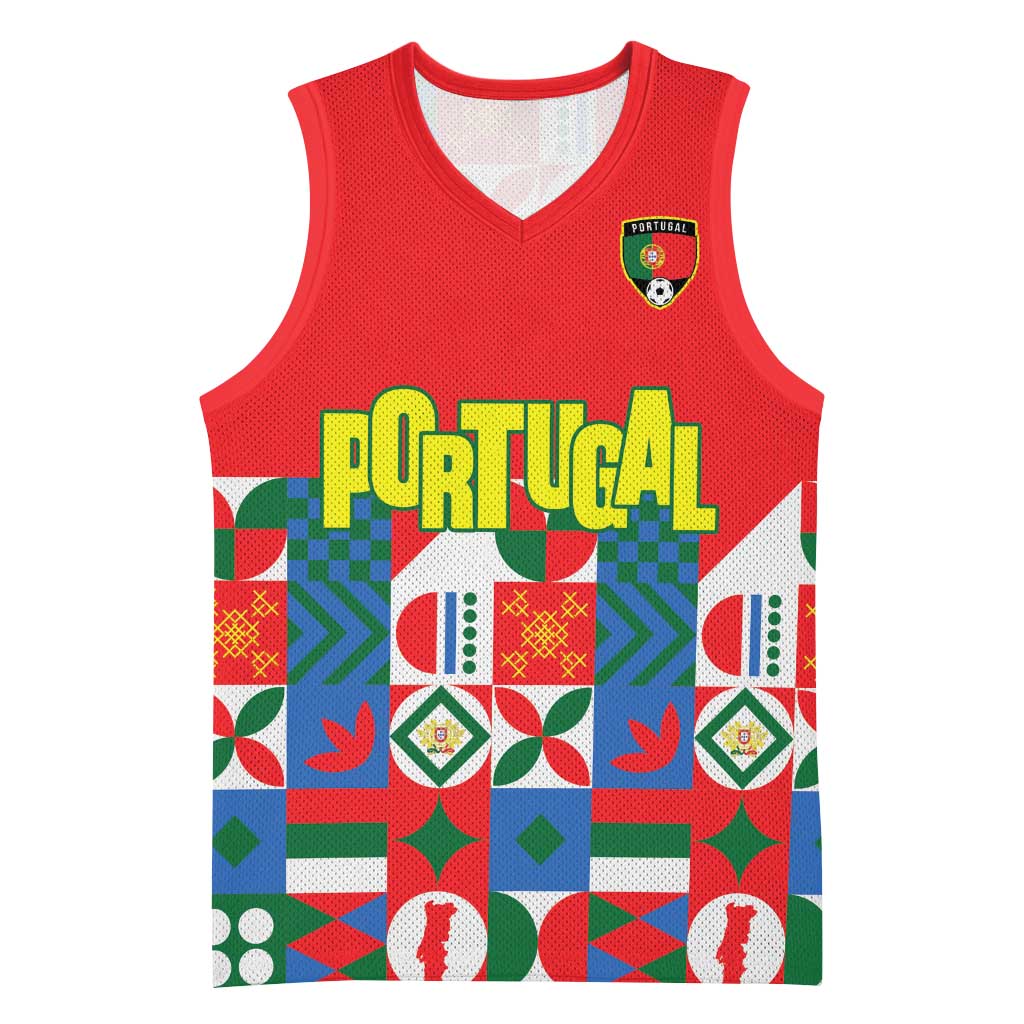 Portugal Football Basketball Jersey Patchwork National Flag Design - Wonder Print Shop