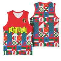 Portugal Football Basketball Jersey Patchwork National Flag Design - Wonder Print Shop