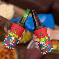 Portugal Football 4 in 1 Can Cooler Tumbler Patchwork National Flag Design - Wonder Print Shop