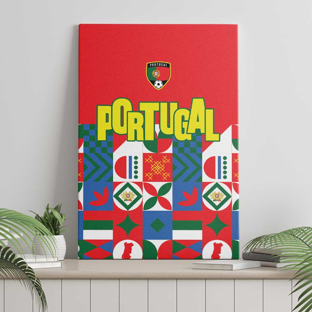 Portugal Football Canvas Wall Art Patchwork National Flag Design - Wonder Print Shop