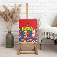 Portugal Football Canvas Wall Art Patchwork National Flag Design - Wonder Print Shop