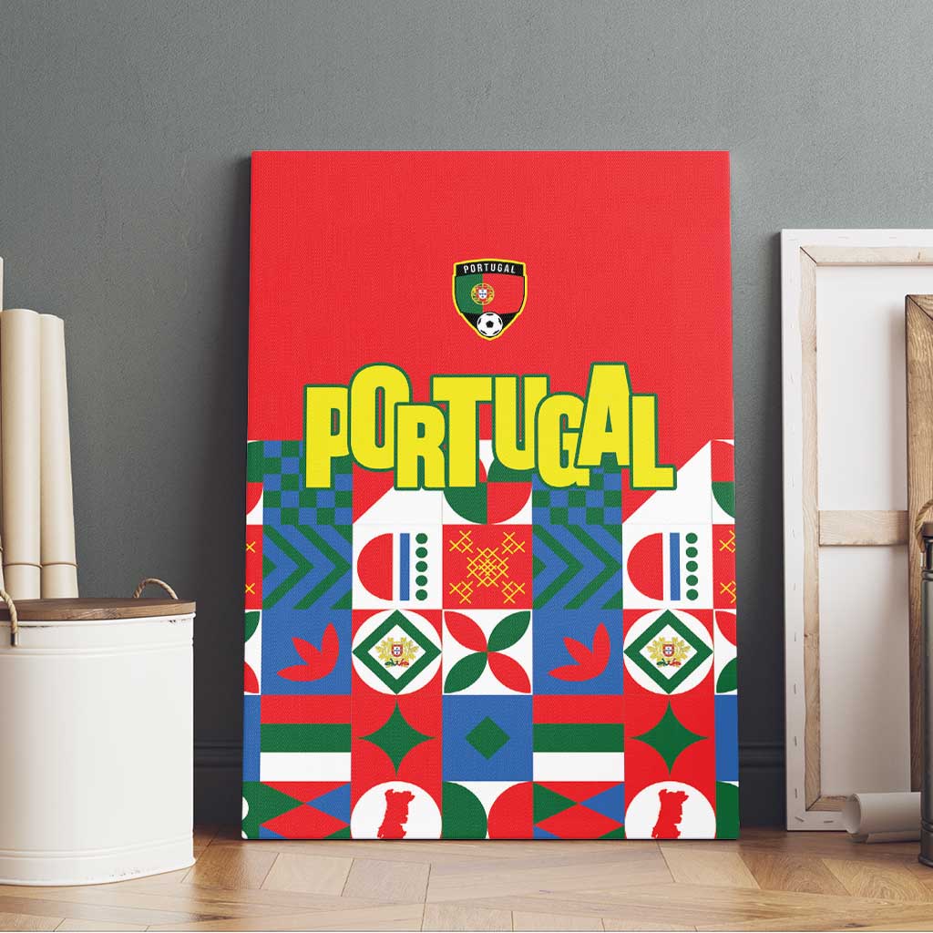 Portugal Football Canvas Wall Art Patchwork National Flag Design - Wonder Print Shop