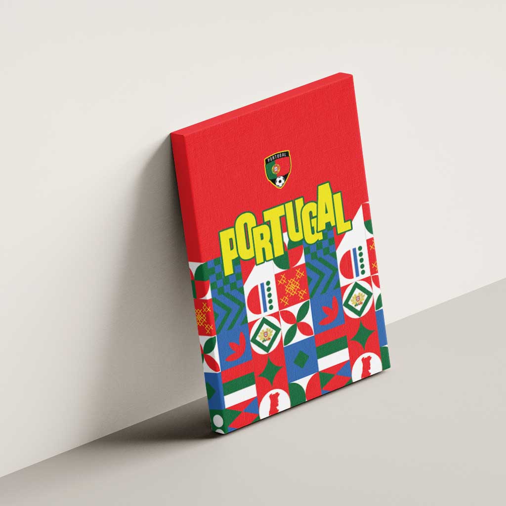 Portugal Football Canvas Wall Art Patchwork National Flag Design - Wonder Print Shop