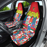 Portugal Football Car Seat Cover Patchwork National Flag Design - Wonder Print Shop