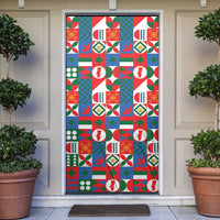 Portugal Football Door Cover Patchwork National Flag Design - Wonder Print Shop