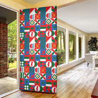 Portugal Football Door Cover Patchwork National Flag Design - Wonder Print Shop