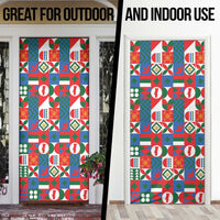 Portugal Football Door Cover Patchwork National Flag Design - Wonder Print Shop