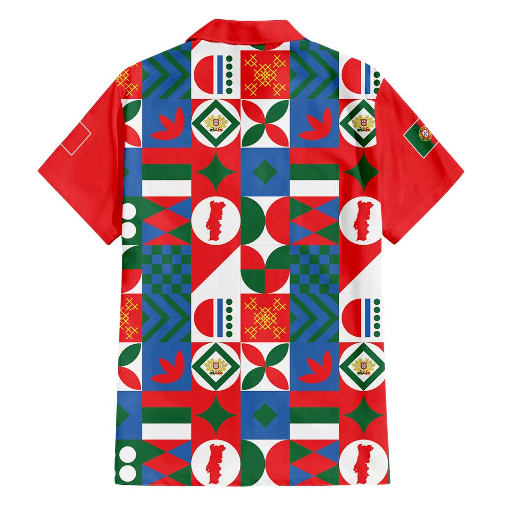 Portugal Football Family Matching Off Shoulder Maxi Dress and Hawaiian Shirt Patchwork National Flag Design - Wonder Print Shop