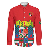 Portugal Football Family Matching Off Shoulder Maxi Dress and Hawaiian Shirt Patchwork National Flag Design - Wonder Print Shop
