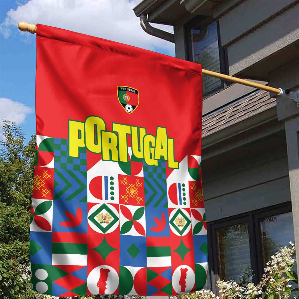 Portugal Football Garden Flag Patchwork National Flag Design - Wonder Print Shop
