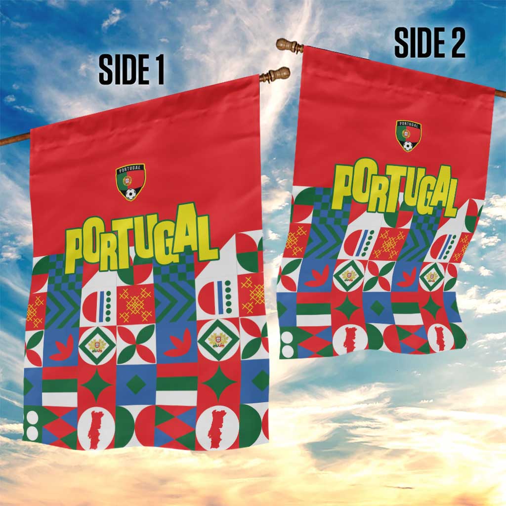 Portugal Football Garden Flag Patchwork National Flag Design - Wonder Print Shop