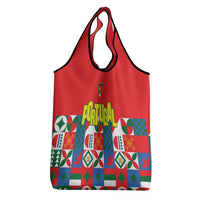Portugal Football Grocery Bag Patchwork National Flag Design - Wonder Print Shop