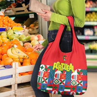 Portugal Football Grocery Bag Patchwork National Flag Design - Wonder Print Shop