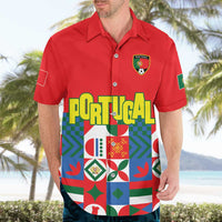 Portugal Football Hawaiian Shirt Patchwork National Flag Design - Wonder Print Shop
