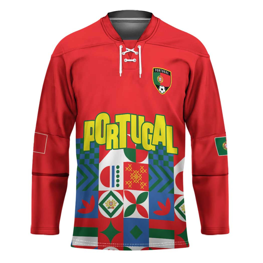 Portugal Football Hockey Jersey Patchwork National Flag Design - Wonder Print Shop