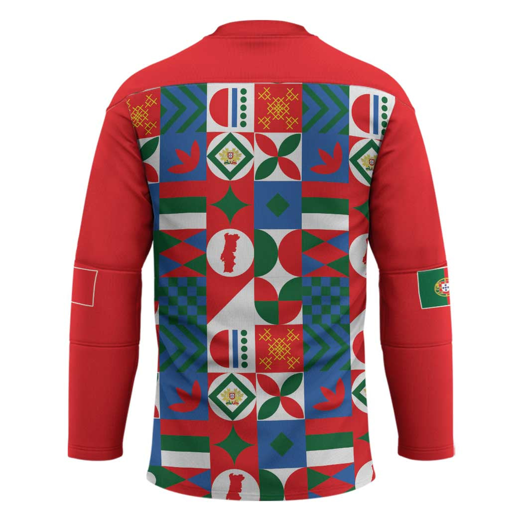 Portugal Football Hockey Jersey Patchwork National Flag Design - Wonder Print Shop