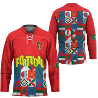Portugal Football Hockey Jersey Patchwork National Flag Design - Wonder Print Shop