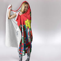 Portugal Football Hooded Blanket Patchwork National Flag Design - Wonder Print Shop