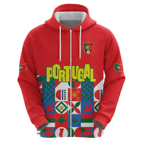 Portugal Football Hoodie Patchwork National Flag Design - Wonder Print Shop