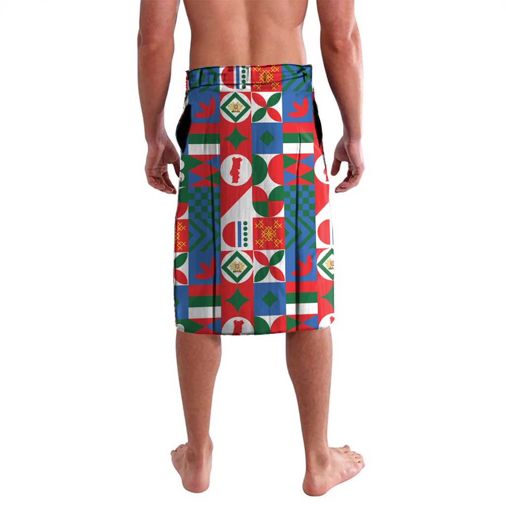 Portugal Football Lavalava Patchwork National Flag Design - Wonder Print Shop