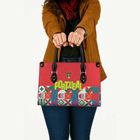 Portugal Football Leather Bag Patchwork National Flag Design - Wonder Print Shop