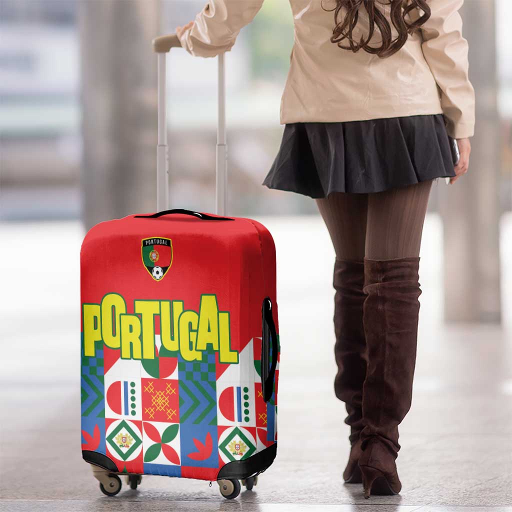 Portugal Football Luggage Cover Patchwork National Flag Design - Wonder Print Shop