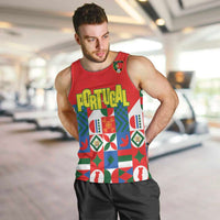 Portugal Football Men Tank Top Patchwork National Flag Design - Wonder Print Shop