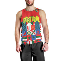 Portugal Football Men Tank Top Patchwork National Flag Design - Wonder Print Shop