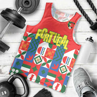 Portugal Football Men Tank Top Patchwork National Flag Design - Wonder Print Shop