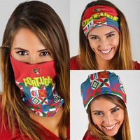 Portugal Football Neck Gaiter Patchwork National Flag Design - Wonder Print Shop
