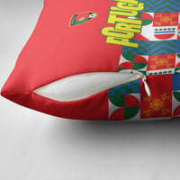 Portugal Football Pillow Cover Patchwork National Flag Design - Wonder Print Shop